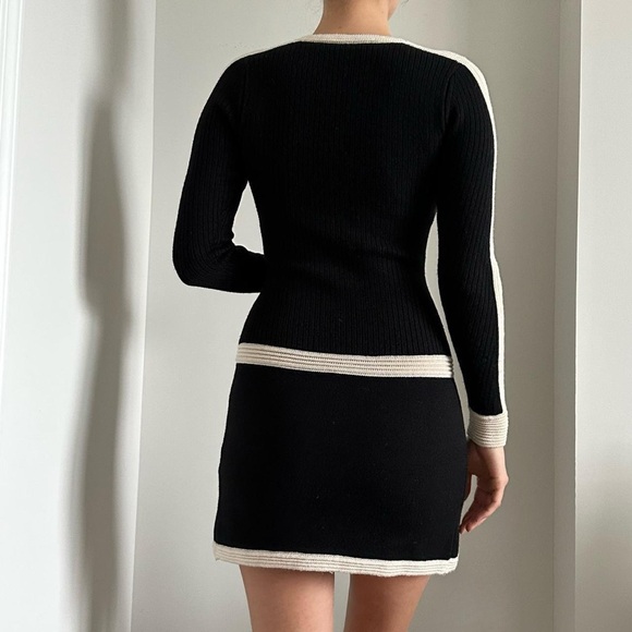 Reiss Ellie Colour Block Knitted Dress - Picture 5 of 10